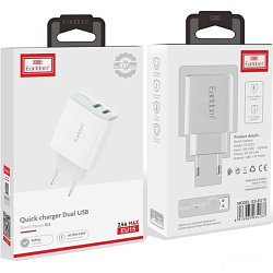 Сетевое ЗУ 2USB 2.4A EARLDOM ES-EU15M microUSB черный