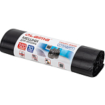 Мешки для мусора 120л LAIMA черные в рулоне 10 шт, ПНД 14 мкм, 70х110см, стандарт, 601385