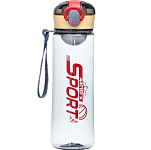 Бутылка складная 500 мл с пластиковой крышкой и поильником, МИКС