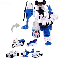 Набор роботов «Полицейский отряд», 5 трансформеров, собираются в 1 робота 6831457
