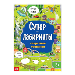 Книга «Суперлабиринты. Секретные тропинки», формат А4, 16 стр.