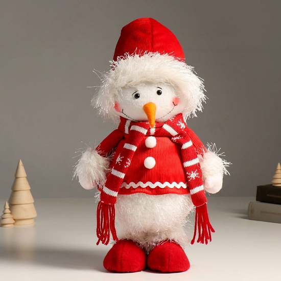 Кукла интерьерная "Снеговик в кафтане Деда Мороза" 40 см   9488077