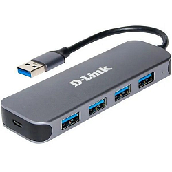 USB-Хаб 3.0 D-Link DUB-1341 4порта, черный (DUB-1341/C2A)