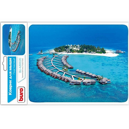 Коврик BURO BU-M10020 рисунок/тропический отель