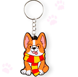 Брелок для ключей деревянный "Корги Поттер" 4,7 х 6 см