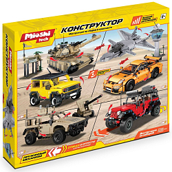 Конструктор Mioshi Tech "Пуллбэк: Красный джип" (750 дет., 26 см, пружин. механизм)