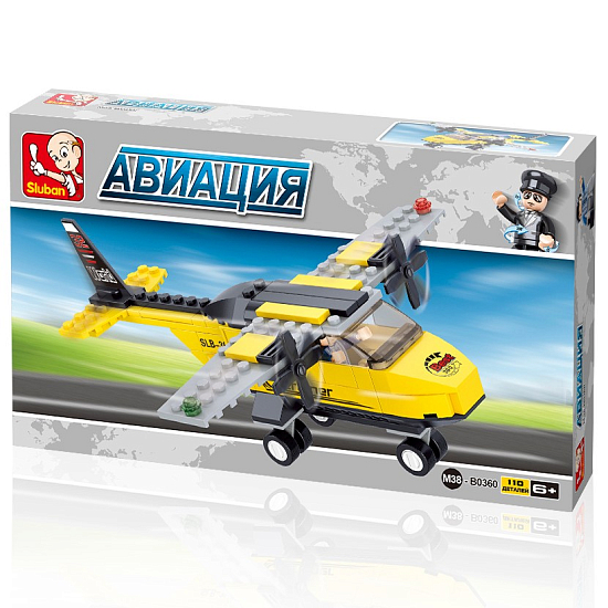 Конструктор SLUBAN Авиация: Вертолёт (110 деталей)