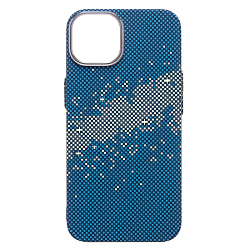 Задняя накладка Luxo Creative PC  для iPhone 13 (135) (blue/green)
