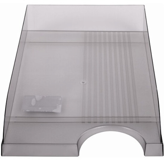 Лоток горизонтальный для бумаг BRAUBERG Standard,
350х253х65 мм, тонированный серый, 238348
