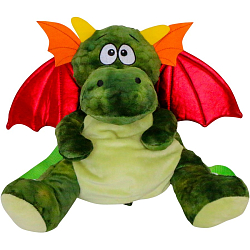 Мягкая игрушка рюкзак BEBELOT  "Зелёный дракончик" (32 см)