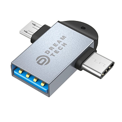 Переходник OTG DREAM Z3 Type-C/microUSB черный