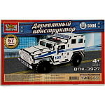 Конструктор деревянный «Бронемашина. Полиция», 57 деталей 10102756