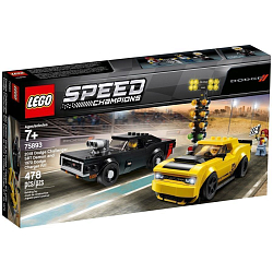 Конструктор LEGO Speed Champions 75893 Dodge Challenger SRT Demon 2018 и 1970 Dodge Charger R/T
