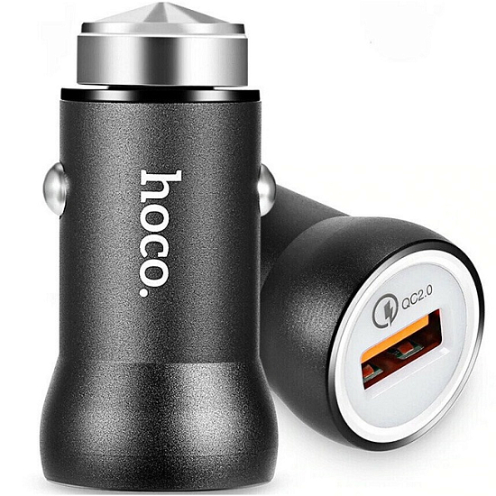 Авто ЗУ 1USB 2.1A HOCO Z4 черный
