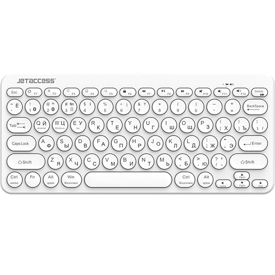 Клавиатура БП JETACCESS SLIM LINE K12 BT, белая
