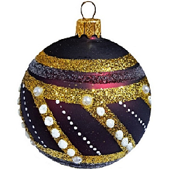 Шар "Золотое плетение 1", серия "ВС", 80мм, в подарочной упаковке КУ-80-1/17/1