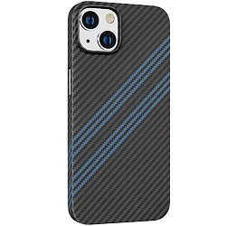 Задняя накладка HOCO для iPhone 14, Cave slim, чёрный с синим