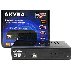 Ресивер DVB-T2 AKYRA T9999 (Wi-Fi) + HD плеер