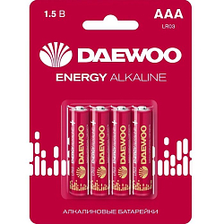 Элемент питания DAEWOO LR03 Energy (4/96/384)