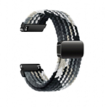 Нейлоновый ремешок HOCO WH09 Jane Eyre, 20mm, чёрный, белый, плетение