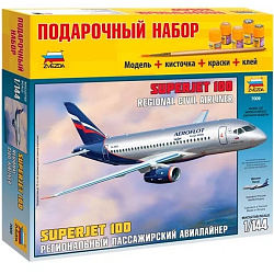 Сборная модель ZVEZDA Самолет "СуперДжет-100" 7009ПН 