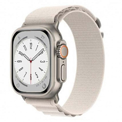 Нейлоновый ремешок HOCO WA13 Original для APPLE Watch 42/44/45/49mm, серый, светлый, альпийская петля