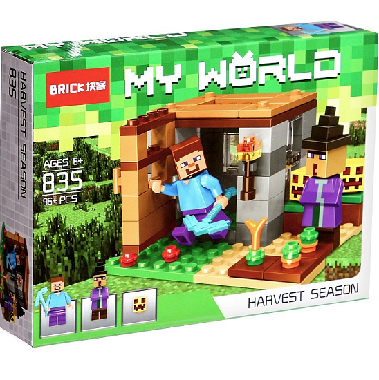 Конструктор Brick блочный «Мой мир», 96 деталей 7846690