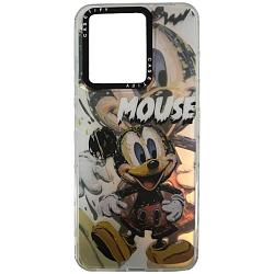 Задняя накладка NONAME для Xiaomi Redmi 12C рисунок "Mickey Mouse " переливающийся