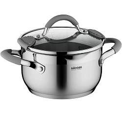 Кастрюля 2.5л NADOBA серия NITA со стеклянной крышкой