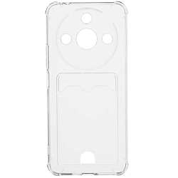 Задняя накладка ZIBELINO Silicone Card Holder для Honor X9c 5G (прозрачный)