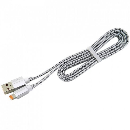 Кабель USB <--> Lightning  1.0м WALKER C755 плоский, белый