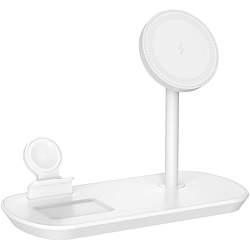 Беспроводное ЗУ DEPPA 23155, белый, 3 в 1 MagSafe iPhone, Apple Watch, Airpods