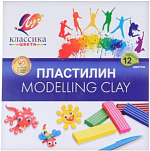 Пластилин 12 цветов 240 г «Классика»