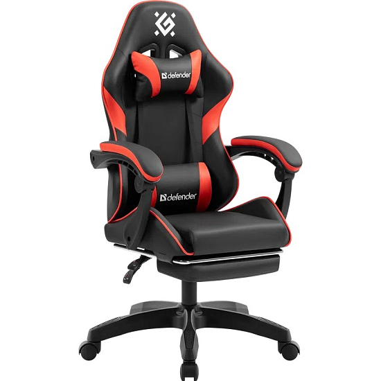 Кресло игровое DEFENDER Serenity Черный/красный