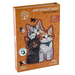 Пазлы деревянные фигурные «Котята», 146 элементов 9888201