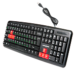 Клавиатура Nakatomi KN-02U черная/красная, USB