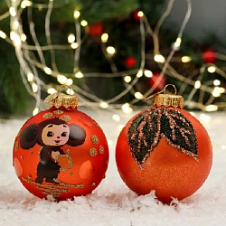 Набор "Чебурашка" 1, из 2 шаров 80 мм, в подарочной упаковке КН-85-23403