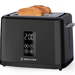 Тостер BRAYER BR-2113 / 930 Вт (2 тоста 7 реж./Подогрев/Разморозка)