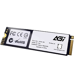 Накопитель SSD M.2  2Tb AGI  PCIe 4.0 x4, 2280, NVMe, R/W 5200/4700 (AGI2T0G43AI818)