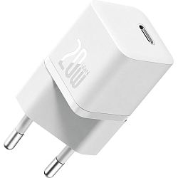 Сетевое ЗУ 1Type-C BASEUS GaN5 Fast Charger(mini) 1C 20W EU White, CCGN050102