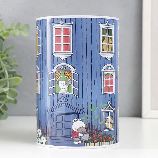 Копилка металл "Окошки дома" МИКС 10х10х15 см   7917792