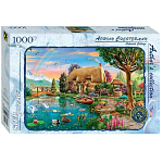 Пазл Step Puzzle 1000 "Коттедж на берегу озера" (Авторская коллекция)