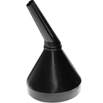 Воронка для ГСМ с сеткой и гибким ноконечником, чёрная, d 13см, h носика 16см