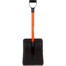 Лопата автомобильная "Авто-Вьюга Стандарт" неразборная 260*350 мм с оц.планкой (черный) г.Павлово