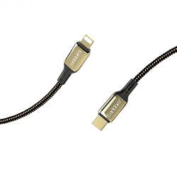 Кабель Lightning <--> Type-C  3.0м EARLDOM EC-141 C-I черно-золотой