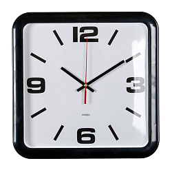 Часы настенные БЮРОКРАТ WALLC-S90P черный/белый