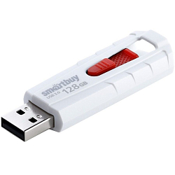 USB 128Gb Smart Buy Iron белый/красный 3.0