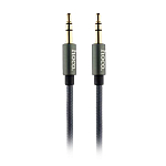 Кабель Jack 3.5 <--> Jack 3.5  1.0м HOCO Noble Sound UPA03 в переплёте, серый