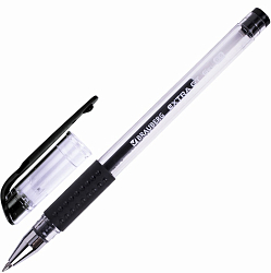 Ручка гелевая с грипом BRAUBERG "EXTRA GT", ЧЕРНАЯ 143917