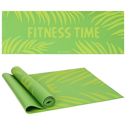 Коврик для фитнеса Fitness time 173 х 61 х 0,4 см, цвет зелёный